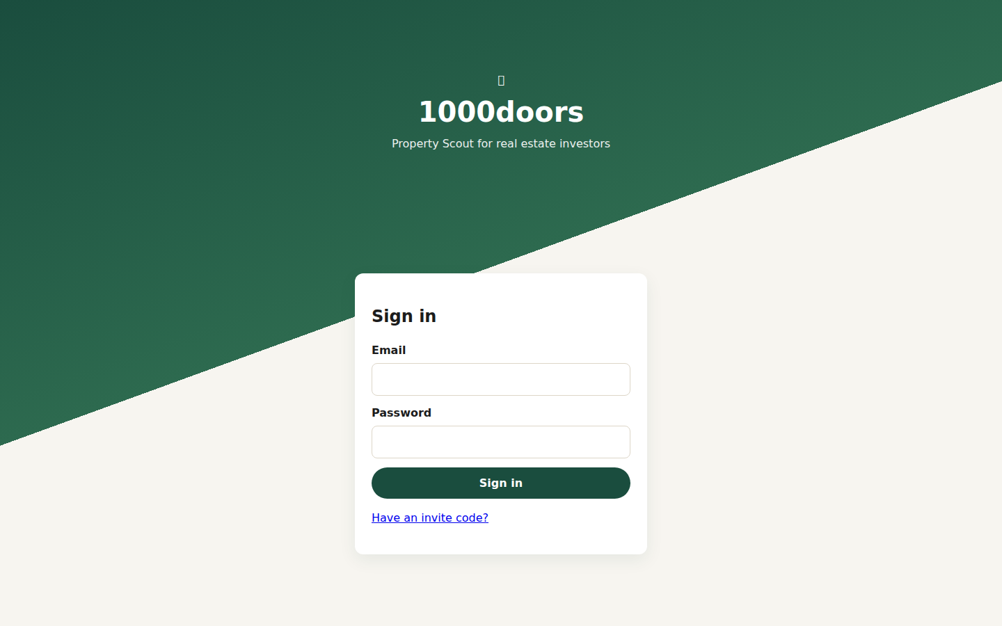 1000doors Property Scout — Landing